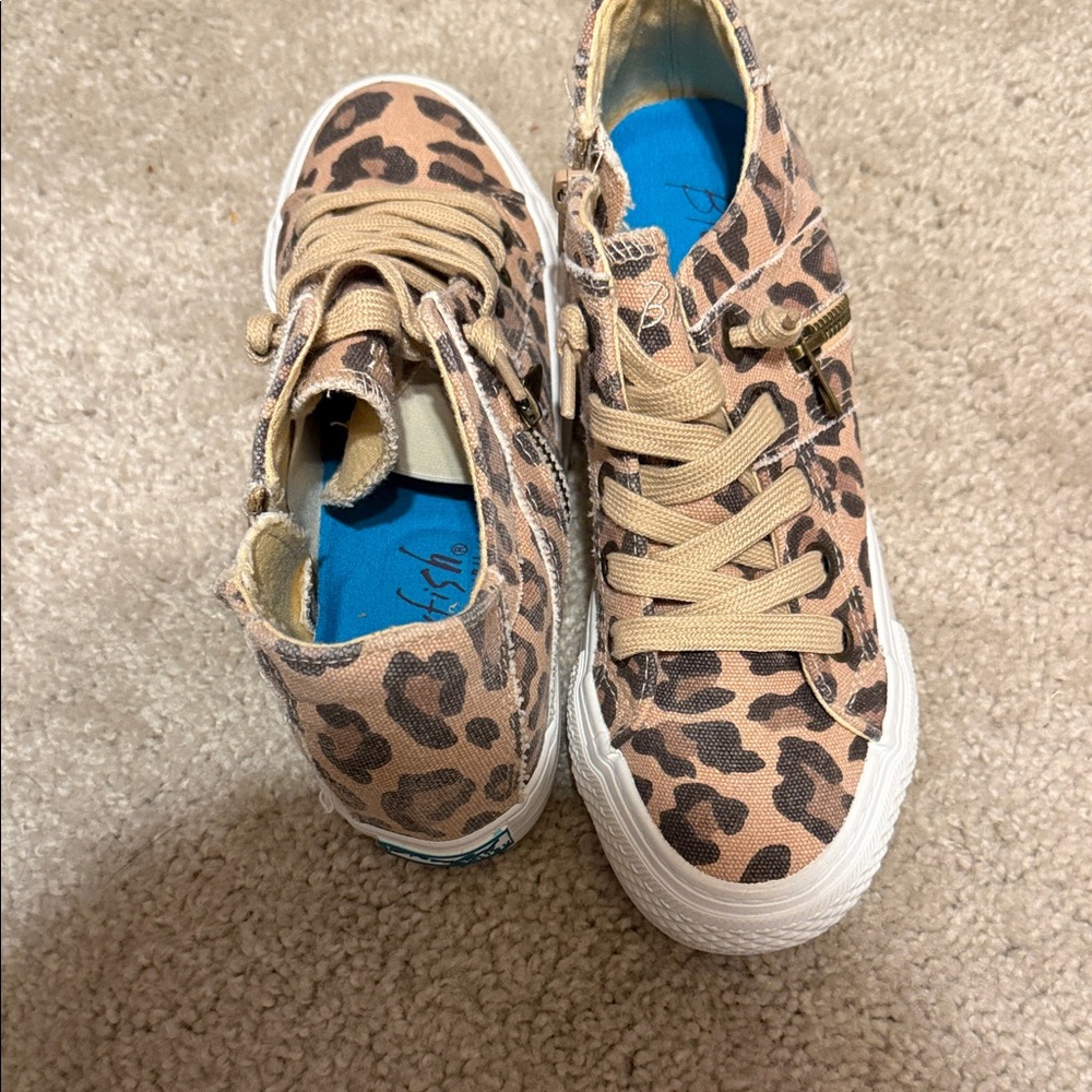 Blowfish Malibu Tan Leopard Print Women's Sneakers - Picture 1 of 6